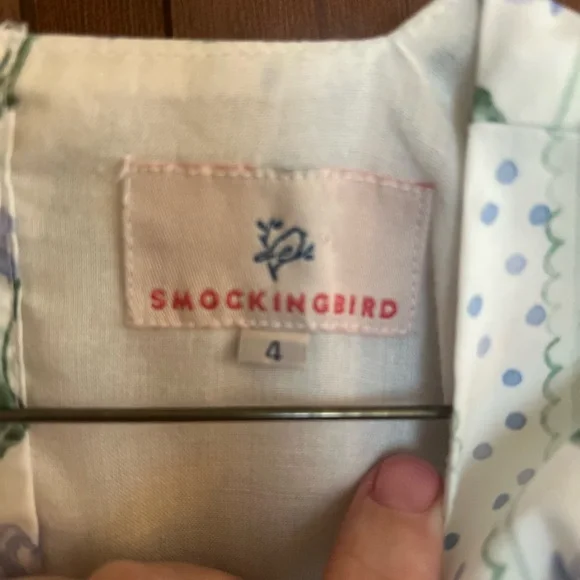 Smockingbird Floral White and Green Dress - Picture 2 of 5